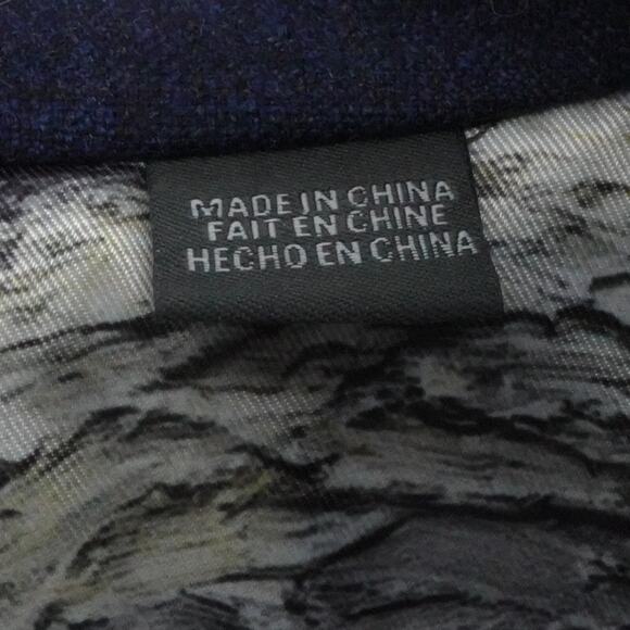 Indochino Sport Coat 40r Blue Wool Silk 2 Button Notch Lapel Made To Measure - Picture 4 of 14